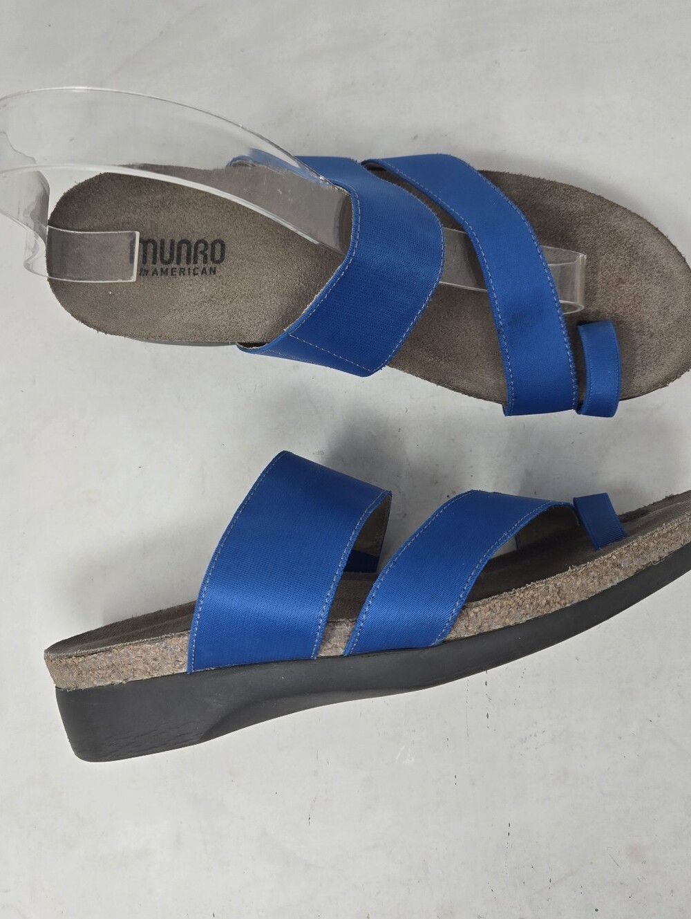 Munro By American Blue Open Toe Slip On Strappy Slide Sandals Women's Size 8M